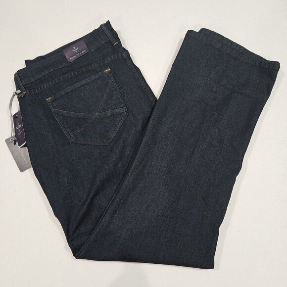 NYDJ Not Your Daughters Womens Barbara Boot‎ Cut Jeans Size 26W Dark Wash